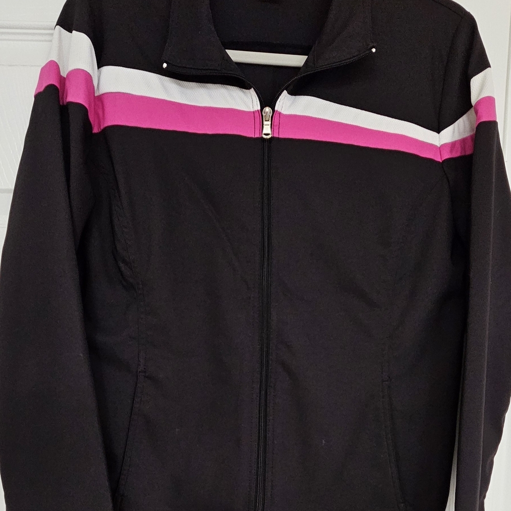 Made for Life Black and Pink Jacket and Pants with Color Blocking